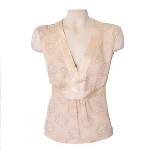 Rare! Tahari Silk Kimono Style Top Asian Angel Exotic M